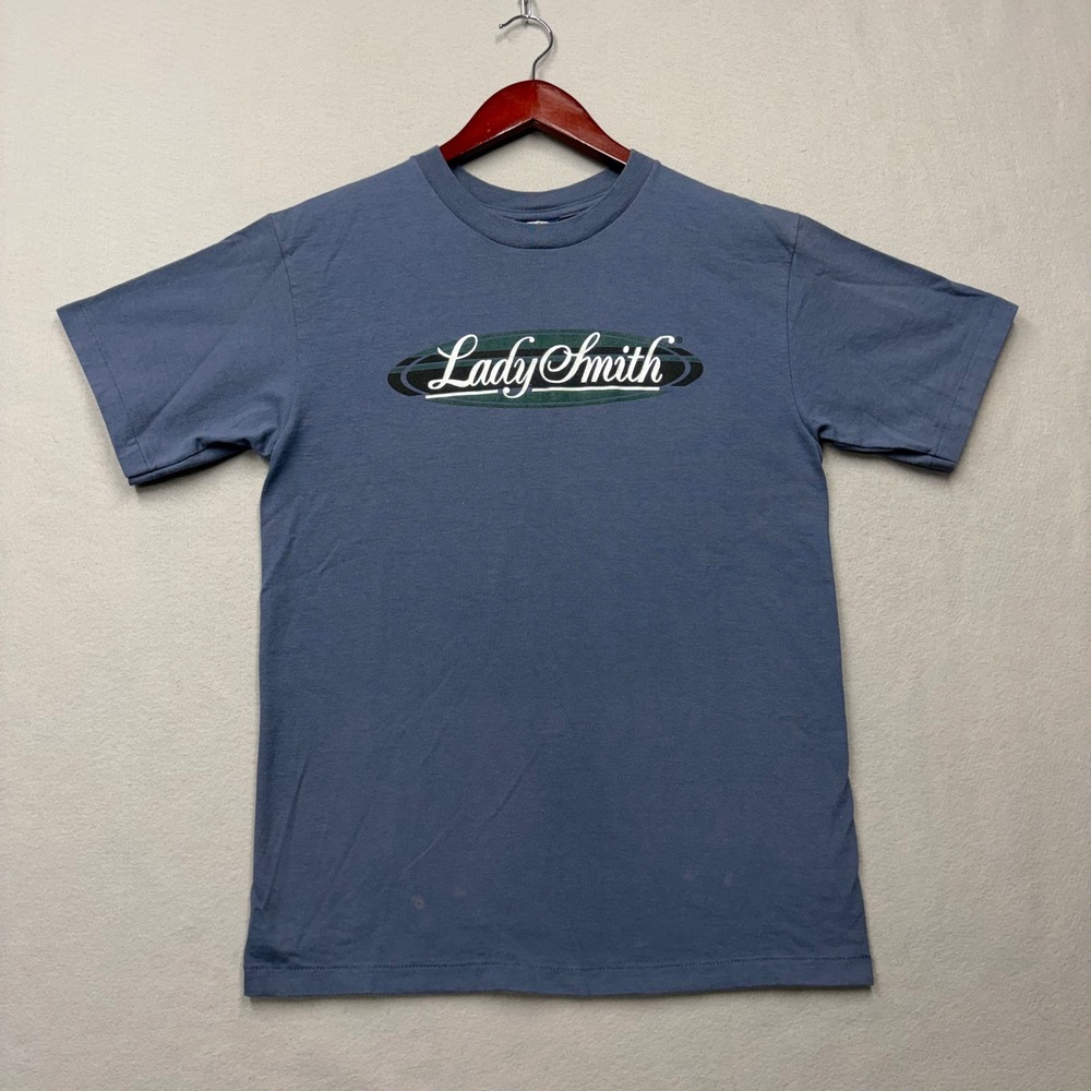 Smith & Wesson T-Shirt Women M Blue LadySmith Vintage 90s Graphic Anvil USA